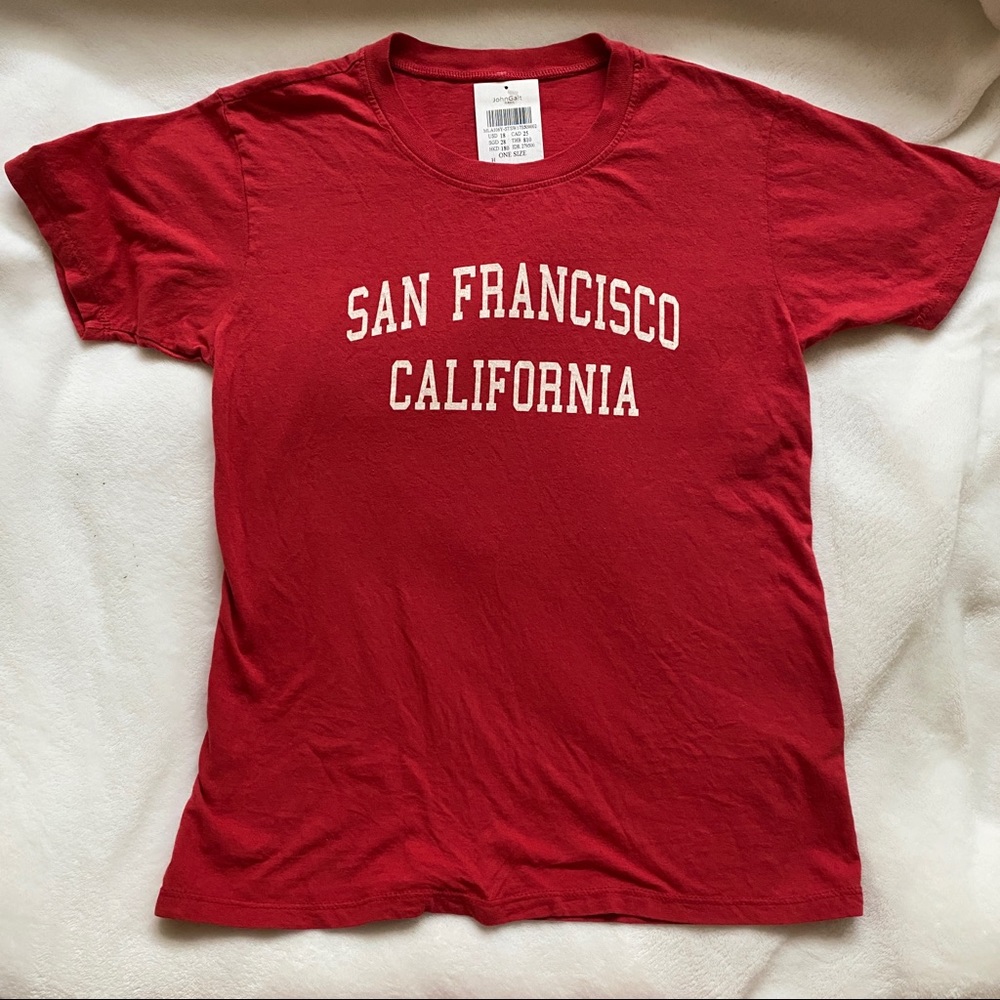 Brandy Melville San Francisco Red Tshirt One Size